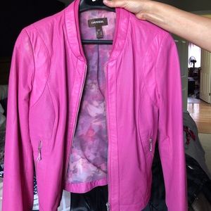 Danier pink leather jacket